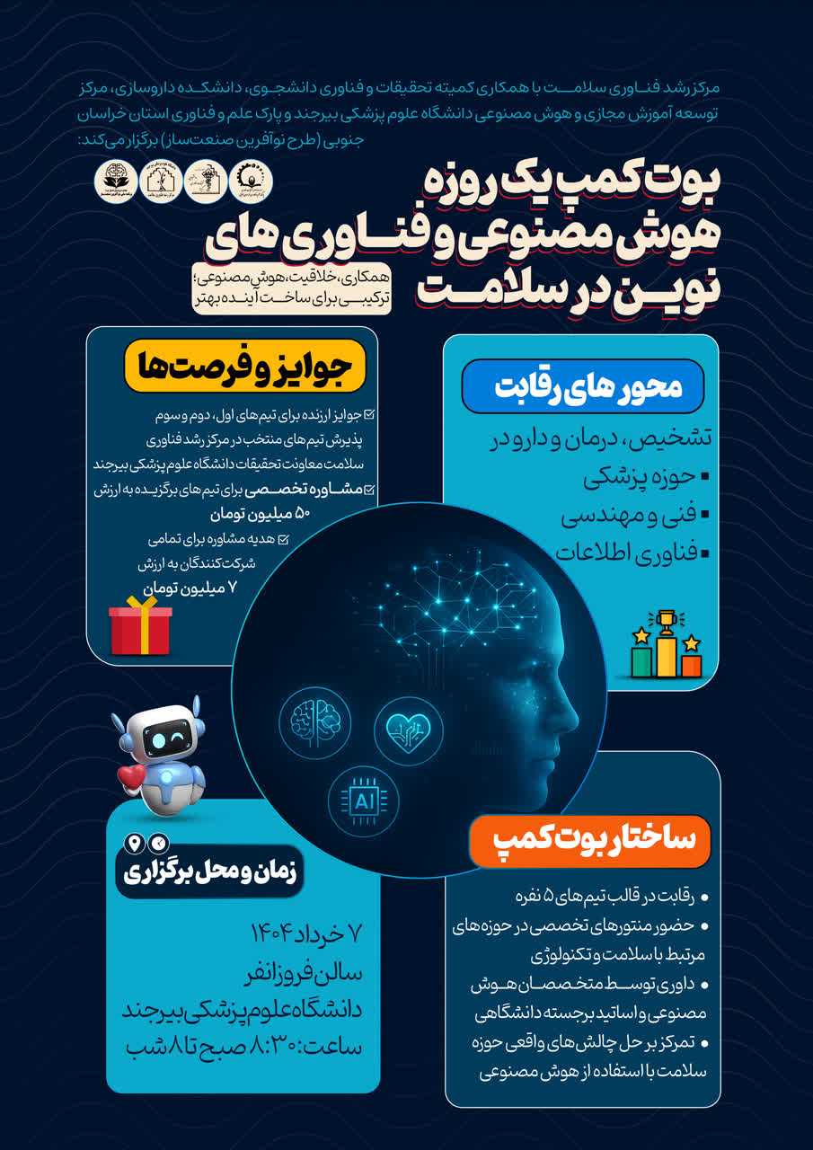 بوت‌کمپ یک‌روزه هوش مصنوعی و فناوری‌های نوین در سلامت